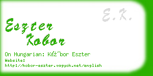 eszter kobor business card